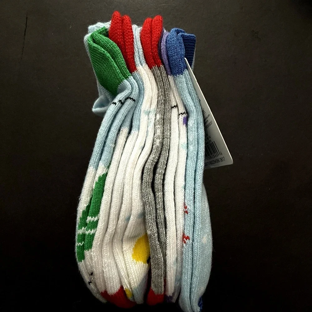 New Star Wars x Disney Socks Kids 6 Pack Ankle Xmas Novelty Print Shoe Sz 10 - 4
